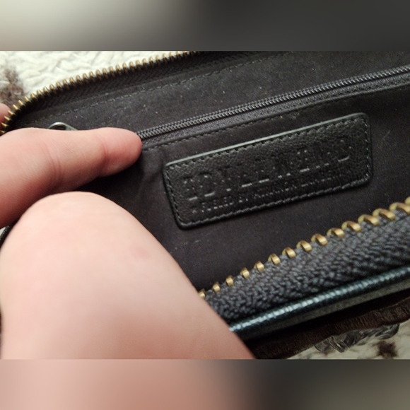 "IDYLLWIND" WOMEN'S LEATHER STEER WALLET - BLACK - Picture 3 of 5